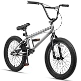 AVASTA Hesper 20 Zoll Kinderfahrrad Freestyle BMX Fahrräder für 6 7 8 9 10 11 12 13 14 Jahre alte Jungen und Anfänger, Grau