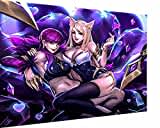 Magic Canvas Art - Bilder LOL KDA Ahri Eve Games Leinwandbild 1- teilig Hochwertiger Kunstdruck modern Wandbilder Wanddekoration Design Wand Bild, Größe: 180 x 100 cm