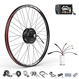 Bafang E-Bike-Umrüstkit 48V500W Hinterrad-Brushless Nabenmotor Kits mit Bluetooth LCD Display, E-Bike Hinterradmotor Umrüstkit passend für 26 Zoll