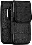 moex Agility Case für Motorola Moto G8 Power - Hülle mit Gürtel Schlaufe, Gürteltasche mit Karabiner + Stifthalter, Outdoor Handytasche aus Nylon, 360 Grad Vollschutz - Schwarz