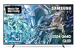 Samsung QLED 4K Q64D Fernseher 43 Zoll, Samsung TV mit Quantum Prozessor Lite 4K, 100 % Farbvolumen, 4K Upscaling, Motion Xcelerator, Smart TV, GQ43Q64DAUXZG, Deutsches Modell [2024]