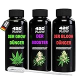 420Flow Cannabis Dünger-Set: Grow, Bloom & Booster – Komplettset für Anfänger, stärkt Blätter, fördert prächtige Blüten & maximiert Geschmack, Einfach zu verwenden 3x(500ml)