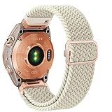 TUCOMO Nylon Geflochtenes Armband Kompatibel mit Garmin Fenix 7S / Fenix 6S / Fenix 5S / Descent Mk2S, Quick Fit 20mm Loop Dehnbare Elastische Uhrenarmband für Garmin epix Pro 42mm Herren Damen