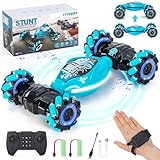 Ltteaoy Gestenoperation RC Auto Für Kinder,4WD 2.4GHz Ferngesteuertes ab 6/7/8/9/10/11/12 Jahre,Doppelseitige Rotierende Off-Road Twist Car 360° Flips mit Licht und Musik,Geschenke Für Kinder