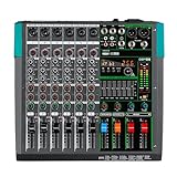 Depusheng PA6 professionele DJ audio mixer 6 kanaals ingang geïntegreerde 256 soorten DPS effecten ondersteunt 48V fantoomvoeding USB Bluetooth MP3 computeropname