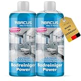 ABACUS® Badreiniger Konzentrat, Sanitärreiniger Konzentrat, Reiniger Bad, Reinigungsmittel Dusche, Reiniger-Konzentrat Badezimmer - Badreiniger Power Konzentrat 2x 500 ml (7719.2)