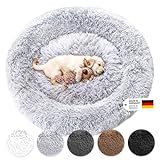 Wahre Tierliebe Hundebett Fluffy Wolke - Das Original, mit waschbarem Bezug Hundekissen, Hundekorb, Flauschiges Hundebett für große, mittelgroße & kleine Hunde