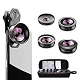 Apexel [aktualisierte Version HD Phone Lens Kit-170 ° Superweitwinkel,10x Makroobjektiv,2.0X Teleobjektiv,110 ° Weitwinkel,195 ° Fisheye-Objektiv für iPhone Android,Samsung und die meisten