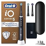 Oral-B iO Series 5 Plus Edition Elektrische Zahnbürste/Electric Toothbrush, PLUS 3 Aufsteckbürsten inkl. Whitening, Magnet-Etui, 5 Putzmodi, Designed by Braun, Geschenk Mann/Frau, Matt Black