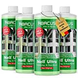 ABACUS® Nell Ultra Grünbelagentferner & Algenentferner Konzentrat, extrem stark! Entfernt Grünbelag & Algen selbsttätig mit Langzeitschutz – für Stein, Fassade, Terrasse, Dach – Nell Ultra 4x1000 ml