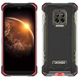 DOOGEE S86 Outdoor Smartphone ohne Vertrag, 8500mAh Akku, Helio P60 6GB+128GB, IP68&IP69K Wasserdicht Handy, 2W Lautsprecher, 16MP Quad-Kamera, 6.1 '' Corning Gorilla Glas NFC, 4 LED blinkt,Rot