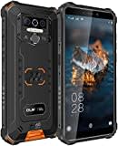 OUKITEL WP5 Pro (2021) Handy Android 10.0 8000 mAh Akku Rugged Smartphone 4 GB + 64 GB IP68 Mobiles, 4G Dual-SIM, 3 Kameras, 4 LED-Blitz, Freischaltung OTG, GPS (Orange)