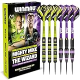 WINMAU Darts Michael 'MvG' Van Gerwen Vs Simon 'The Wizard' Whitlock | Twin Set | 22g Steeltip-Messingpfeile mit Flüge und Schäften (Schäfte)