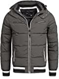 Indicode Herren Marlon Steppjacke in Daunenjacken-Optik | Winterjacke Übergangsjacke Raven XL