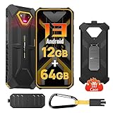 Ulefone Armor X13 Outdoor Handy Android 13, 12GB + 64GB/SD-256GB 6320mAh Akku, IP68/IP69K Outdoor Smartphone, 50MP+24MP Nachtsichtkamera, 5GHz Wi-Fi/NFC/OTG/GPS Dual SIM Orange 2 Jahre Garantie