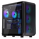 ENDORFY Arx 700 ARGB, gaming pc gehäuse atx, 4xARGB 140-mm-Lüfter enthalten, Top und Front aus luftigem Mesh, Platz für zwei Radiatoren bis zu 360mm aio wasserkühlung pc, EY2A013