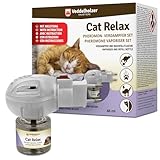 Veddelholzer Relax Cat Pheromone Katzen Diffusor Set bestehend aus Verdampfer + 45ml Flakon Beruhigungsmittel für Katzen Entspannungs & Anti Stress Mittel für Katzen urinieren verhindern gegen kratzen