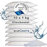 Bluecraft - 10x 1 kg Luft-Entfeuchter Granulat im Vliesbeutel Nachfüllpack Raumentfeuchter ohne Strom Feuchtigkeitskiller (10x 1kg)