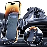 Miracase Handyhalterung Auto[Verbesserter Saugnapf&Metall-Doppelhaken] Handyhalter Auto Lüftung Armaturenbrett Windschutzscheibe, KFZ Handy Halterung für iPhone Samsung Galaxy Alle Smartphones