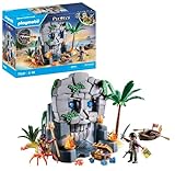 PLAYMOBIL Pirates 71531 Totenkopfinsel, spannungsgeladenes Abenteuer auf der Kristallschädel-Insel, inklusive Piratenfigur und gefährlichem Krabbenmann, detailreiches Spielzeug für Kinder ab 4 Jahren