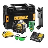 Dewalt 3 x 360° Akku-Multilinien-Laser grün DCE089D1G (Selbstnivellierender Laser, mit Pulsmodus für Empfängereinsatz, Schutzklasse IP65, inkl. 12 Volt 2 Ah Akku und Ladegrät)