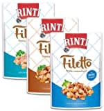 Rinti Frischebeutel Filetto Multipack Huhnfilet mit Ente, Lamm und Lachs in Jelly 72 x 100 g