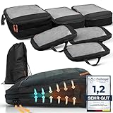 Compression Packing Cubes Set für mehr Platz im Koffer & Backpack - Packwürfel Packing Cubes Compression als Rucksack Organizer - Travel Packtaschen Reise - Camping Zubehör & Wander Ausrüstung