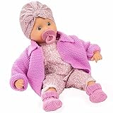 Götz 2220550 Muffin Soft Mood Puppe - 33 cm große Babypuppe mit blauen Schlafaugen und ohne Haare - Weichkörper-Puppe in 7-teiligen Set - geeignet ab 18 Monaten