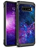 BENTOBEN Samsung Hülle, leuchtet im Dunkeln, 2 in 1 Heavy Duty Rugged Hybrid Soft TPU Bumper Hard PC Stoßfest Schutzhülle für Galaxy S10 6,1 Zoll (2019), Nebula/Galaxy