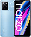 realme Narzo 50A Prime-4+64GB Smartphone 16,7 cm (6,6'') FHD+-Vollbildschirm, 50 MP KI-Dreifach-Kamera, Starker 5000-mAh-Akku, Starker Unisoc T612-Prozessor, Flash Blue, ohne Netzteil, one Size