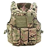 Bon amixyl Jagd Tactical Weste Einstellbare Armee Militärische Angriff Kampf Weste, Airsoft Paintball Angriff Outdoor Dschungel Spiel Schutz Weste (CP Tarnung)…