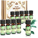 com-four® 10x duftende Öle im Set - Raumduft Natur - Duftöl für Aroma-Diffusoren, Lufterfrischer, Wasser-Verdampfer, Luft-Befeuchter (10er Set Natur)