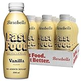 Barebells FOOD Trinkmahlzeit - Lecker, Laktosefrei, zuckerarm, angereichert mit vitaminen und mineralen. 36 g Eiweiß pro Portion, 500ml x 12 (Vanille)