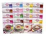 RUF Probier Set Porridge Alle Sorten (16 Stück) 1 x 16 verschiedene Sorten Instant Haferbrei für ein schnelles und gesundes Frühstück, 16 x 65g Beutel