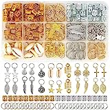 220 Stück Schmuck Haarspiralen Clips, Dreadlock-Haar-Accessoire-Set, Zubehör für Haargeflechte, Eine Vielzahl von Modestilen, zum Schmücken von Damen- Und Herrenhaaren