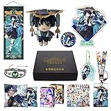 Genshin Impact Box Geschenkbox Merch Set mit 11 Geschenk, Wanderer Cyno Xiao All 5 Stars Characters Plush Poster Acrylic Stand Aufkleber Set, Sammlung für Traveller Fans (Wanderer)