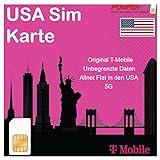 T-Mobile Prepaid-SIM-Karte – Unbegrenzte Internetdaten in den USA, 5 GB kostenloses Roaming in Kanada und Mexiko – Unbegrenzte Anrufe und SMS