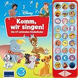 Disney - Komm, wir singen! Die 27 schönsten Kinderlieder - 27-Button-Soundbuch - Liederbuch mit Noten zum Mitsingen: Tönendes Buch