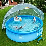 SunnyTent® Poolzelt - ø 440/540 / 590/640 cm - Poolkuppel Rund - Warmes & sauberes Badewasser - Keine Energiekosten - Europäische Qualität Pool Zelt - Poolüberdachung Sunny Tent(440 cm)