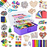 Drookaen Bastelkoffer Kinder, 3000+Stück DIY Bastelset Kinder, Bastelzubehör Bastelmaterial Scrapbooking, Bastelbedarf für Kinder Bastelset Mädchen Jungen 4 5 6 7 8 Jahre Geschenk