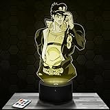 Nachttischlampe - Touch-Nachtlicht Jojo's Bizarre Adventure Manga 3D-LED-Lampe Illusion, Geschenkidee Weihnachten Geburtstag Junge und Mädchen Nachttischlampe Kinder- oder Erwachsenenzimmer TOP