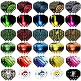 WLHGH Dart Flights, 6 Styles 30 Sets 90 Stück Standard PET Darts Zubehör, Perfekte für Soft/Steel Tip Dartpfeile