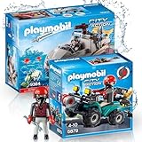 PLAYMOBIL 6879 Ganoven-Quad mit Seilwinde 9364 Amphibienfahrzeug – Das ultimative Verbrecher-Duo für actiongeladene Verfolgungsjagden zu Land und Wasser!