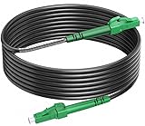 RamboCables 10M Gepanzerte Glasfaser-Kabel LC/APC auf LC/APC, Simplex Singlemode Gepanzerte Glasfaserkabel LC/APC auf LC/APC, 9/125µm OS2 FTTH LWL Patchkabel für den Innen- und Außenbereich, Schwarz