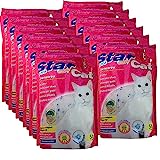 Star Cat Silikat Hygiene Katzenstreu vom PowerCat Hersteller 12x 5L (60L) mit Magic Power Clean Crystals absorbiert Urin in Sekundenschnelle und wirkt antibakteriell