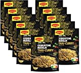 MAGGI Magic Asia Gebratene Nudeln Thai Curry, asiatisches Fertiggericht, Instant-Nudeln, mit Gemüse & cremiger Kokosmilch, scharf gewürzt, 11er Pack (11 x 130g)