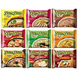 Yum Yum Nudeln | Thailändische | Instantnudeln | Mixkarton | Pack (60x60g) | 9 Geschmacksrichtungen (Huhn, Ente, Rind, Shrimp, Gemüse, Curry, Japanese , Sriracha, Grilled Chicken)