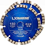 LXDIAMOND 2x Diamant-Trennscheibe Ø 150mm x 22,23mm Turbo Beton Stein Mauerwerk für Mauerschlitzfräse Diamantfräse Schlitzfräse Mauernutfräse Wandfräse Diamantscheibe 150 mm - in Premium Qualität