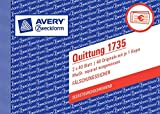 20er Maxi Sparpack | Avery Zweckform 1735 Quittung (A6 quer, MwSt. separat ausgewiesen, 2x40 Blatt) weiß/gelb (20er Pack)