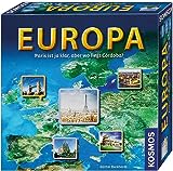 KOSMOS 692636 Europa, Geografie Spiel, Familienspiel für 2-6 Spieler, ab 10 Jahre, Weltreise Spiel, Europa Spiel, Reise um die Welt, Brettspiel, Gesellschaftsspiel